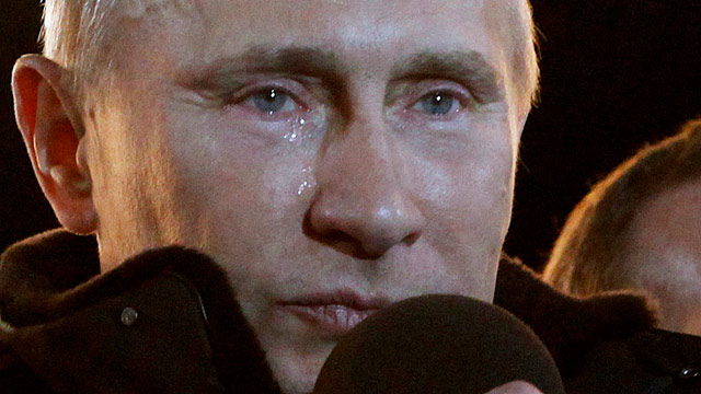 Putin crying